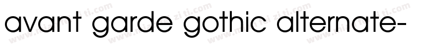 avant garde gothic alternate字体转换